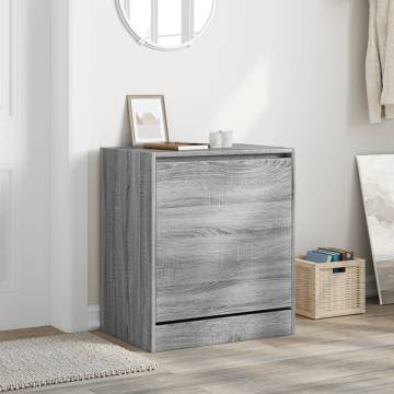 Shoe Cabinet Grey Sonoma - 60x42x69 cm Engineered Wood