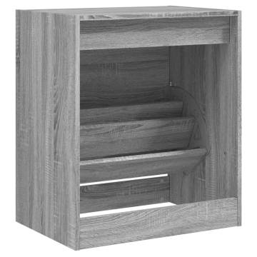 Shoe Cabinet Grey Sonoma - 60x42x69 cm Engineered Wood