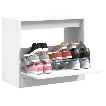 Shoe Cabinet White 80x42x69 cm - Stylish & Compact Storage