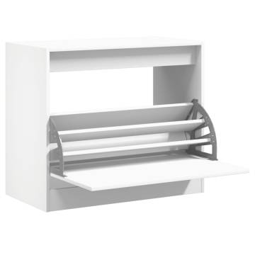 Shoe Cabinet White 80x42x69 cm - Stylish & Compact Storage