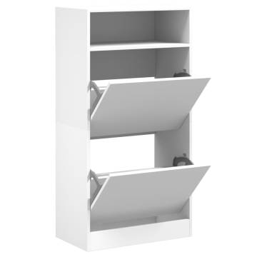 Shoe Cabinet White 60x34x116 cm - Space-Saving Storage