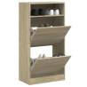 Shoe Cabinet Sonoma Oak 60x34x116 cm Engineered Wood Colour sonoma oak Quantity in Package 1 Width 60 cm Number of 