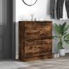 Shoe Cabinet Smoked Oak - Compact & Stylish Storage Solution