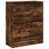 Shoe Cabinet Smoked Oak - Compact & Stylish Storage Solution