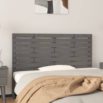 Elegant Grey Wall Headboard - Solid Pine Wood | HipoMarket