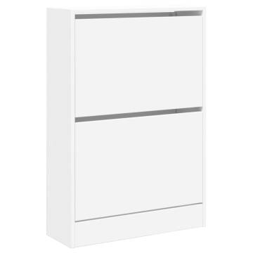 Shoe Cabinet White 60x21x87.5 cm - Stylish Space Saver