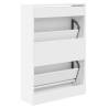 Shoe Cabinet White 60x21x87.5 cm - Stylish Space Saver