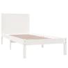 White Solid Wood Bed Frame - 2FT6 Small Single 75x190 cm