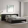 Wall Headboard Black 240x1.5x80 cm Engineered Wood Colour black Quantity in Package 1 