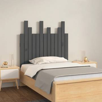 Elegant Grey Wall Headboard - Solid Pine - 82.5x80 cm