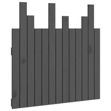 Elegant Grey Wall Headboard - Solid Pine - 82.5x80 cm