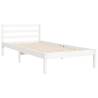 Bed Frame with Headboard White 100x200 cm - Solid Wood