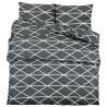 Duvet Cover Set Grey 225x220 cm Cotton | Hipomarket UK