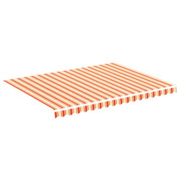 Replacement Awning Fabric Yellow & Orange 4x3m - Durable Shade