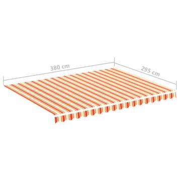 Replacement Awning Fabric Yellow & Orange 4x3m - Durable Shade