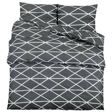 Grey Duvet Cover Set 240x220 cm - 100% Cotton & Durable