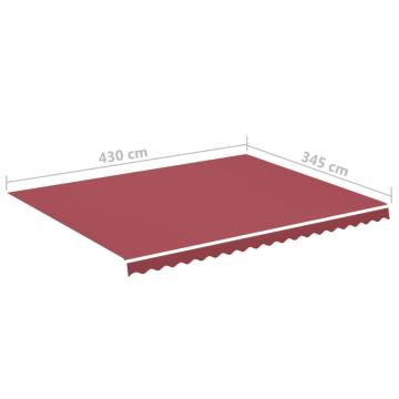 Replacement Awning Fabric Burgundy Red 4.5x3.5 m - Hipomarket