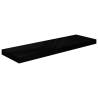 Stylish Floating Wall Shelves - High Gloss Black - Set of 4