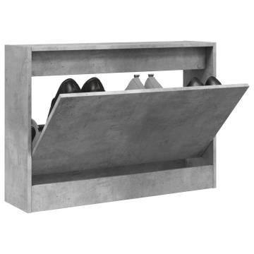 Shoe Cabinet Concrete Grey 80x21x57 cm - Stylish Storage Solution