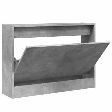 Shoe Cabinet Concrete Grey 80x21x57 cm - Stylish Storage Solution