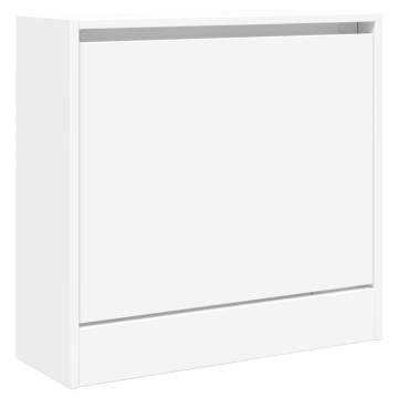 Shoe Cabinet White 60x21x57 cm - Stylish Space Saver