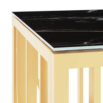 Gold Coffee Table - 110x45 cm Stainless Steel & Glass