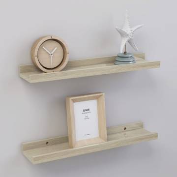 Wall Shelves 2 pcs Sonoma Oak - Modern Storage Solution