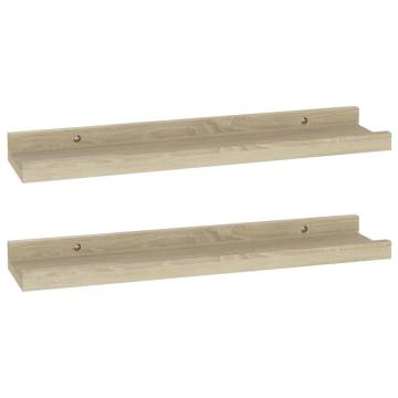 Wall Shelves 2 pcs Sonoma Oak - Modern Storage Solution