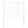 White Bed Frame with Headboard - 100x200 cm Solid Wood