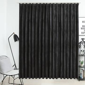 Blackout Velvet Curtain Anthracite 290x245 cm - Hipomarket UK