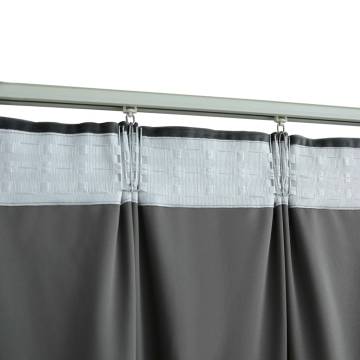 Blackout Velvet Curtain Anthracite 290x245 cm - Hipomarket UK