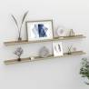 Wall Shelves 2 pcs White and Sonoma Oak 115x9x3 cm Colour white and sonoma oak Size 115 x 9 x 3 cm Quantity in Package 2 Number of Pieces 1 