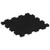 Durable Black Rubber Floor Tiles - 4 pcs | 30x30 cm 16 mm