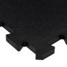 Durable Black Rubber Floor Tiles - 4 pcs | 30x30 cm 16 mm