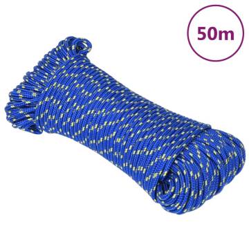 Boat Rope Blue 5mm 50m - Durable Polypropylene for Sailing