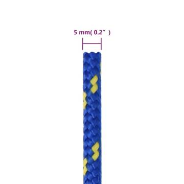 Boat Rope Blue 5mm 50m - Durable Polypropylene for Sailing