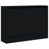 Shoe Cabinet Black 80x21x57 cm | Space-Saving Storage