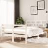 Bed Frame White Solid Wood Pine 120x200 cm Colour white Size 120 x 200 cm 