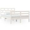 White Solid Wood Pine Bed Frame 120x200 cm - Modern Design