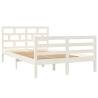 White Solid Wood Pine Bed Frame 120x200 cm - Modern Design