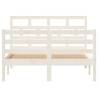 White Solid Wood Pine Bed Frame 120x200 cm - Modern Design