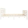 White Solid Wood Pine Bed Frame 120x200 cm - Modern Design