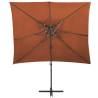 Cantilever Umbrella with Double Top - Terracotta 250x250 cm