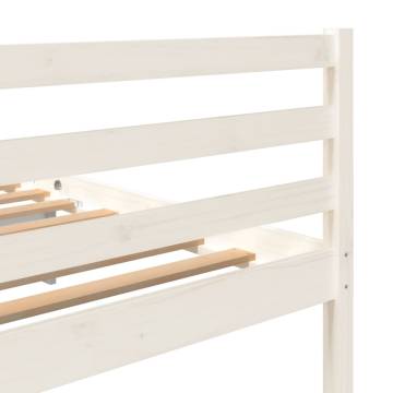 White Solid Wood Pine Bed Frame 120x200 cm - Modern Design