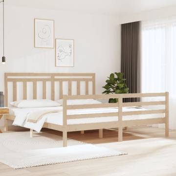 Super King Size Solid Wood Bed Frame 180x200 cm | HipoMarket