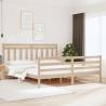 Bed Frame Solid Wood 180x200 cm Super King Size Colour natural Size 180 x 200 cm 