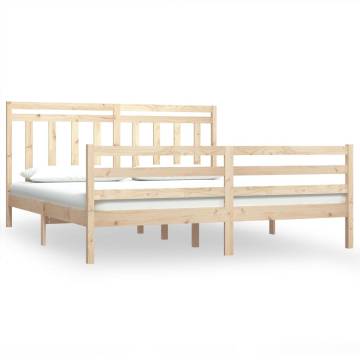 Super King Size Solid Wood Bed Frame 180x200 cm | HipoMarket