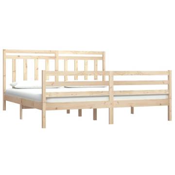 Super King Size Solid Wood Bed Frame 180x200 cm | HipoMarket