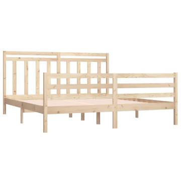 Super King Size Solid Wood Bed Frame 180x200 cm | HipoMarket