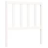 White Bed Frame with Headboard 100x200 cm - Solid Wood